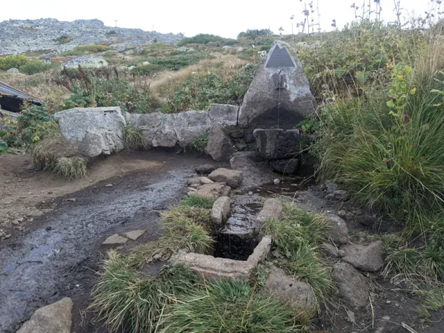 Fountain at the upper station of the former "Zaeka" Lift